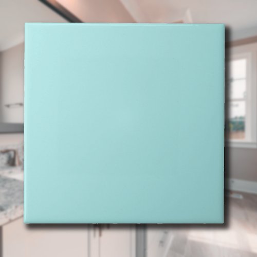 Pale Aqua Solid Color  Classic  Elegant Ceramic Tile