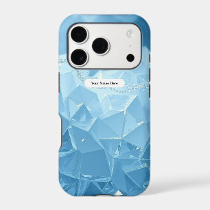 Pale Arctic Silver Gem Grid iPhone 17 Pro Case