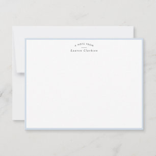Pale Baby Blue Border Personalized Note Card