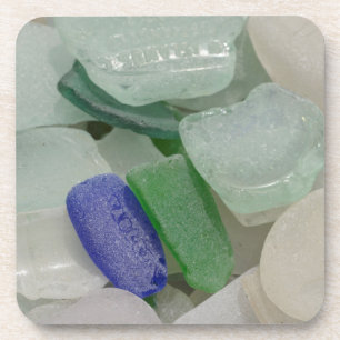 Pale Beach Glass Beverage Coaster