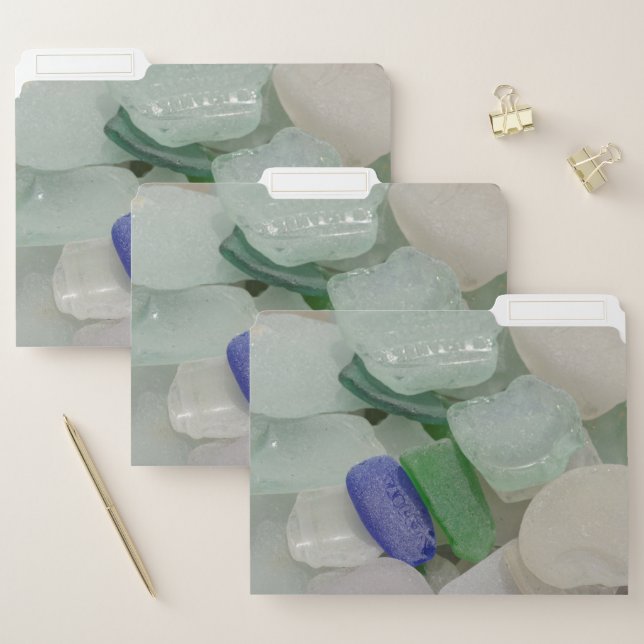 Pale Beach Glass File Folder (Set)