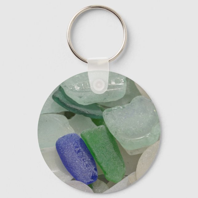 Pale Beach Glass Keychain (Front)