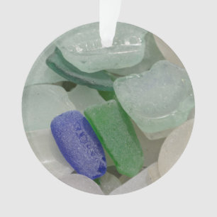 Pale Beach Glass Ornament