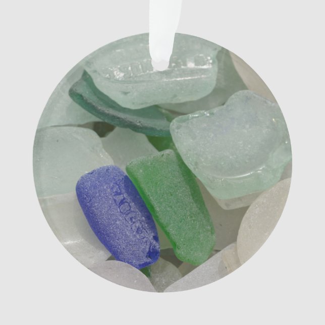 Pale Beach Glass Ornament (Front)