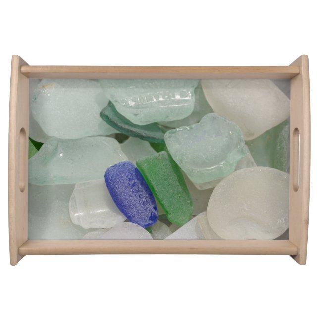 Pale Beach Glass Serving Tray (Front)