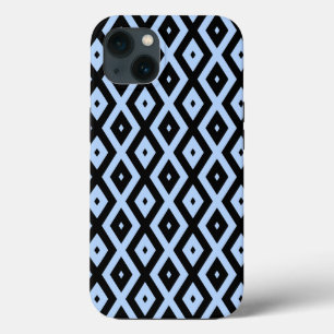 Pale blue and black diamond pattern Case-Mate iPho iPhone 13 Case