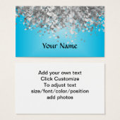 Pale blue and faux glitter (Front & Back)