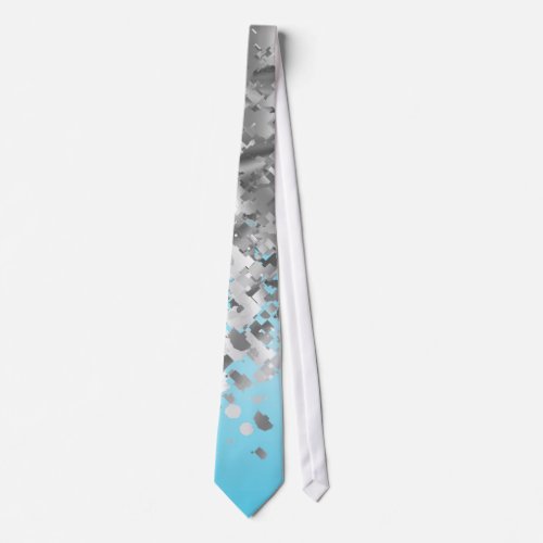 Pale blue and faux glitter neck tie