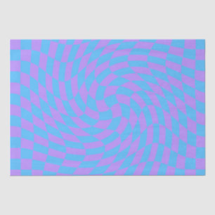 Pale-Blue and Lavender checkered Tissue Paper
