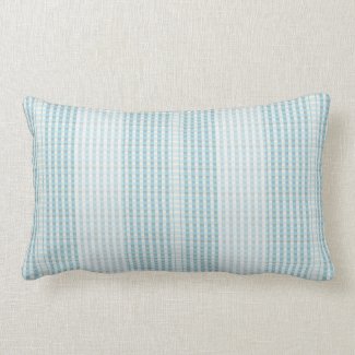 Pale Blue and Taupe Indoor Lumbar Pillow