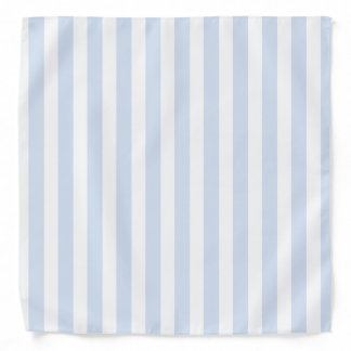 Pale blue and white candy stripes bandana
