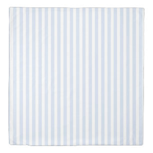 Pale blue and white candy stripes duvet cover