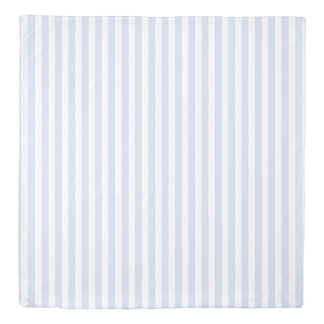 Pale blue and white candy stripes duvet cover (Front)
