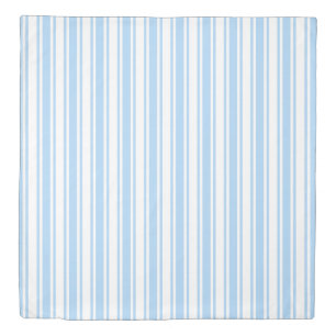 Pale blue and white candy stripes duvet cover