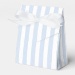 Pale blue and white candy stripes favor boxes