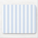 Pale blue and white candy stripes mouse pad<br><div class="desc">Pale blue and white candy stripes</div>