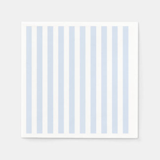 Pale blue and white candy stripes napkins