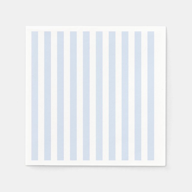 Pale blue and white candy stripes napkins (Front)