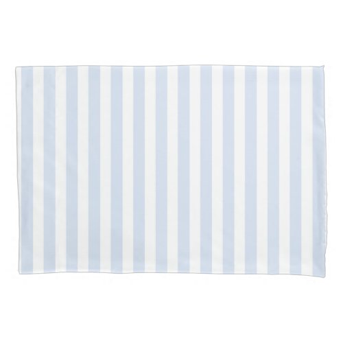 Pale blue and white candy stripes pillow case