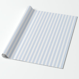 Sky Blue and Black Stripes Wrapping Paper, Zazzle