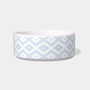 Pale blue and white diamond pattern bowl