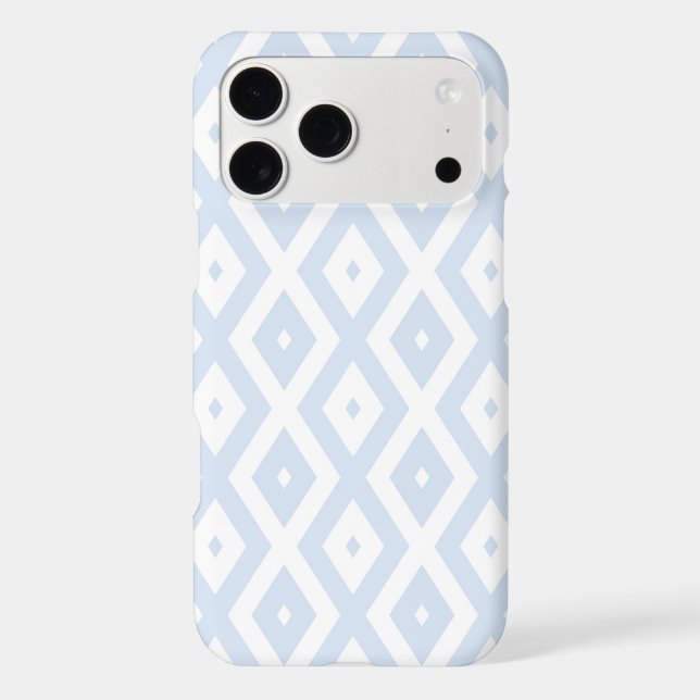 Pale blue and white diamond pattern Case-Mate iPhone case (Back)