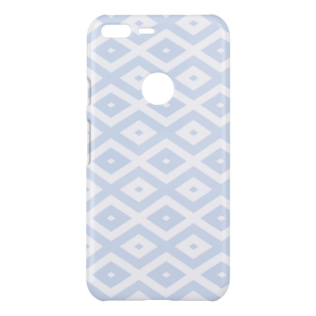 Pale blue and white diamond pattern uncommon google pixel XL case (Back)
