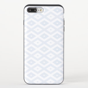 Pale blue and white diamond pattern iPhone 8/7 plus slider case