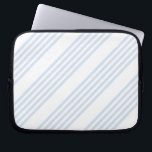 Pale blue and white five stripes pattern laptop sleeve<br><div class="desc">Pale blue and white five stripes pattern</div>