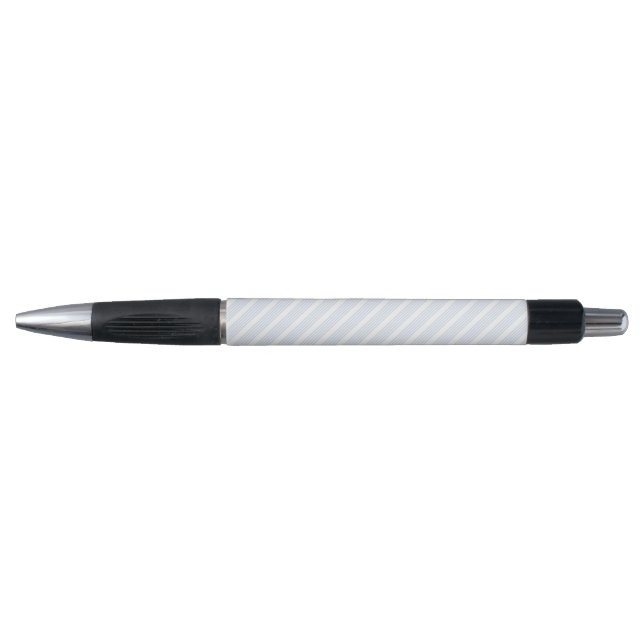 Pale blue and white five stripes pattern pen (Front)