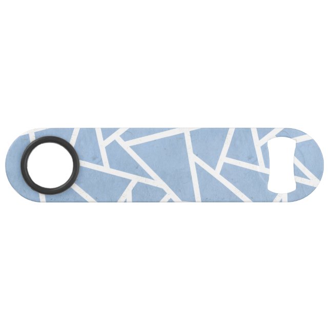Pale blue and white mosaic pattern bar key (Front (Horizontal))