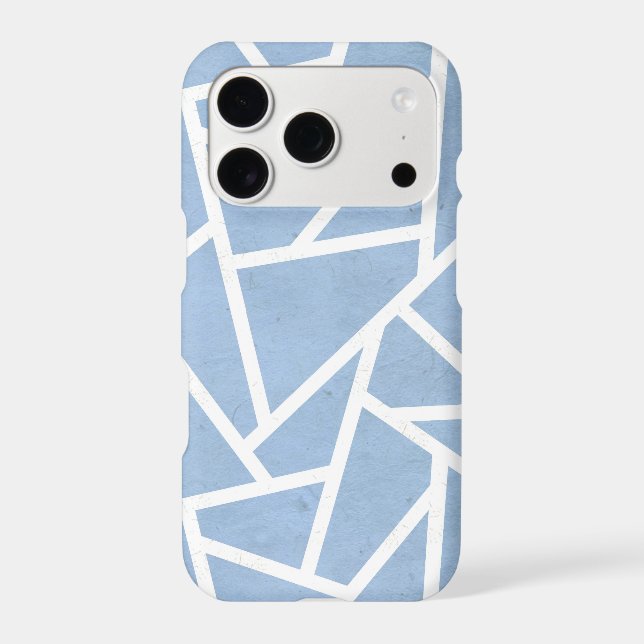 Pale blue and white mosaic pattern Case-Mate iPhone case (Back)