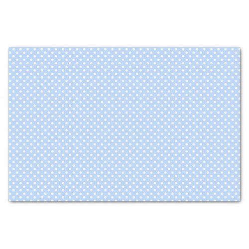 Pale Blue and White Polka Dot Pattern Tissue Paper