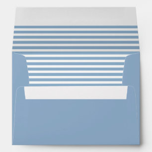 Pale Blue and White Striped Envelope