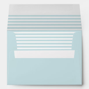 Pale Blue and White Striped Envelope