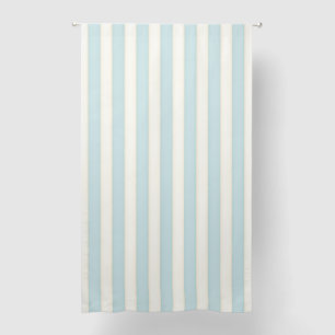 Pale Blue & Antique White Stripes 84" Blackout Curtains