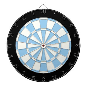 Pale Blue Black And White Dartboard