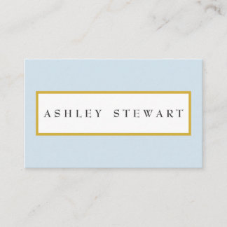 Pale Blue Border Classic Business Card
