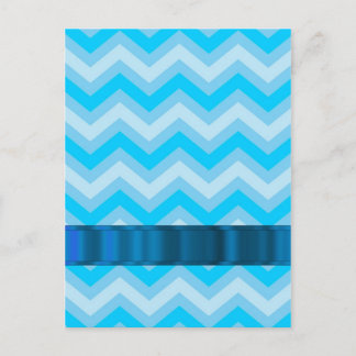 Pale blue chevrons postcard