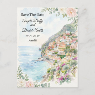 Pale Blue Coastal Save The Date Postcard