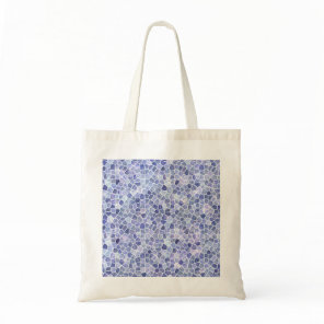 Pale Blue Cobbled Patchwork Terrazo Pattern Tote Bag