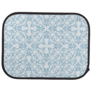 Pale Blue Damask Car Mat