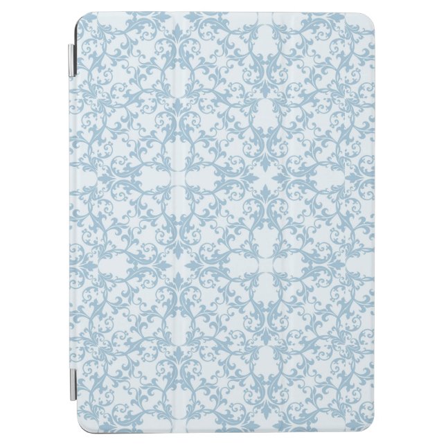 Pale Blue Damask iPad Air Cover (Front)