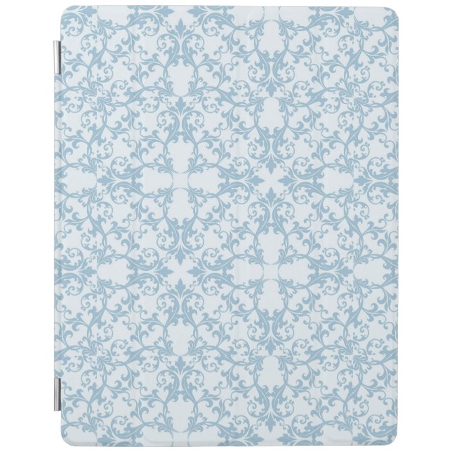 Pale Blue Damask iPad Air Cover (Front)