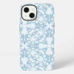 Pale Blue Damask iPhone 13 Case
