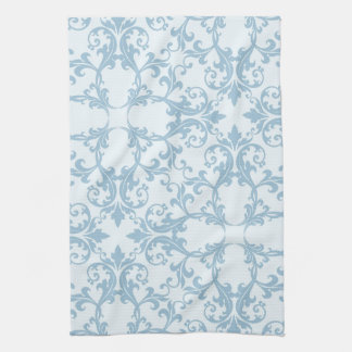 Pale Blue Damask Kitchen Towel