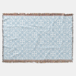 Pale Blue Damask Throw Blanket