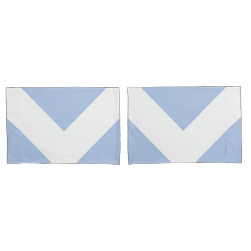 Pale Blue Diamond Bold White Border Pillowcase