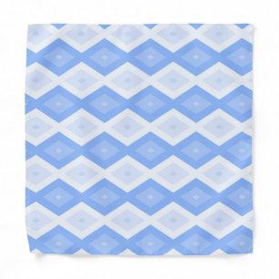 Pale blue diamond pattern bandana