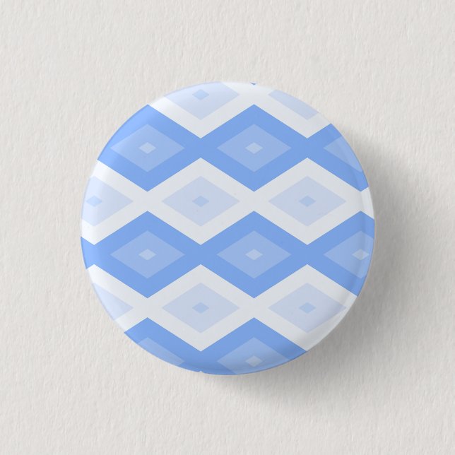 Pale blue diamond pattern button (Front)